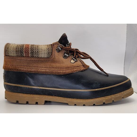 Totes Women’s Duck Boots Plaid Lined Lace-Up Brown Black Size 8 - Picture 5 of 9